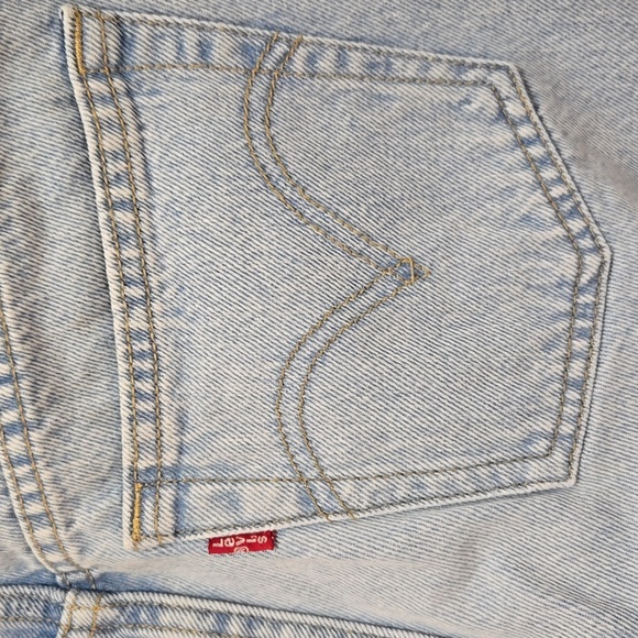 Levi's SuperLow Loose Fit Jeans Baggy Size 31 X 32 Wide Leg Light Wash Low Rise - Picture 14 of 16